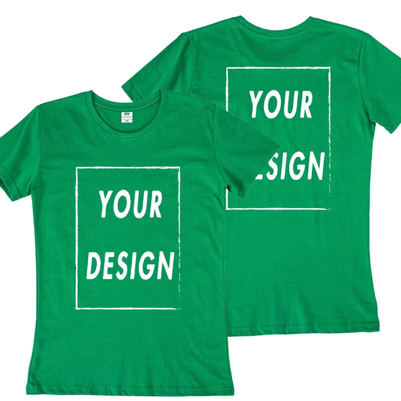 UE Size Custom Team T-shirt for Women, Add Your Own Design in Front and Back, Print and Text, High-quality T-shirt for Men